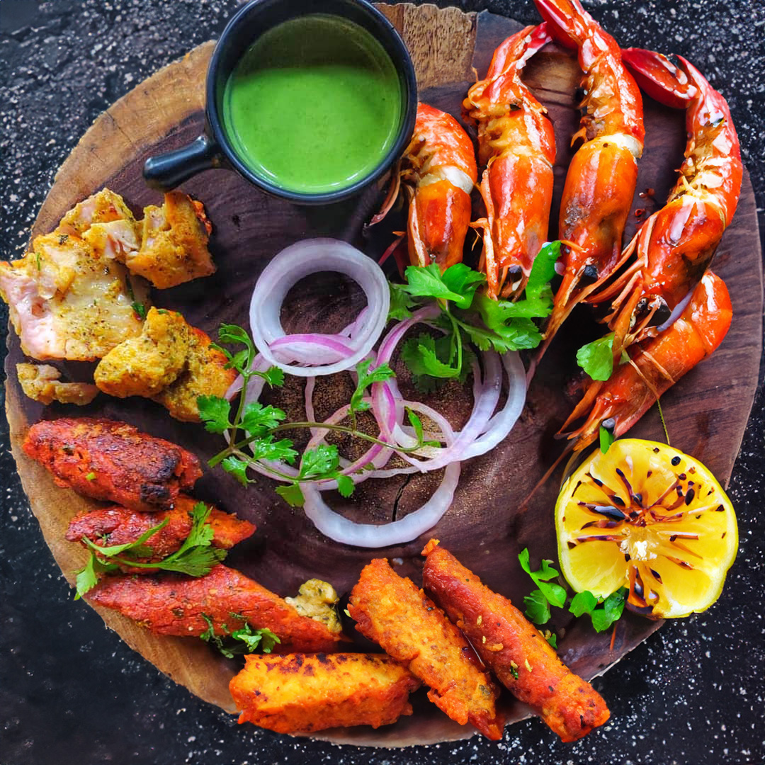 seafood tikka platter