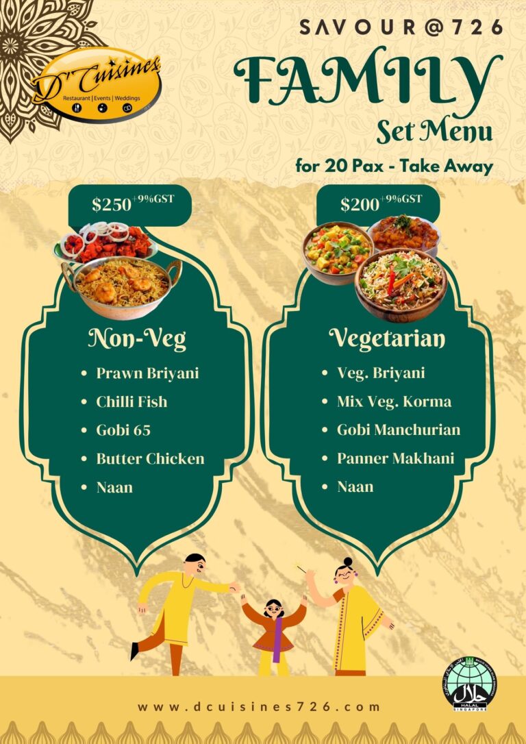 Family set Menu Dcuisines Singapore