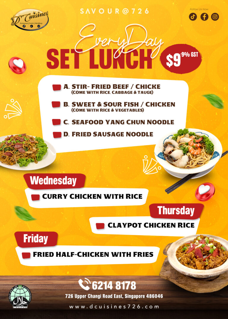 set Lunch Dcuisines Singapore