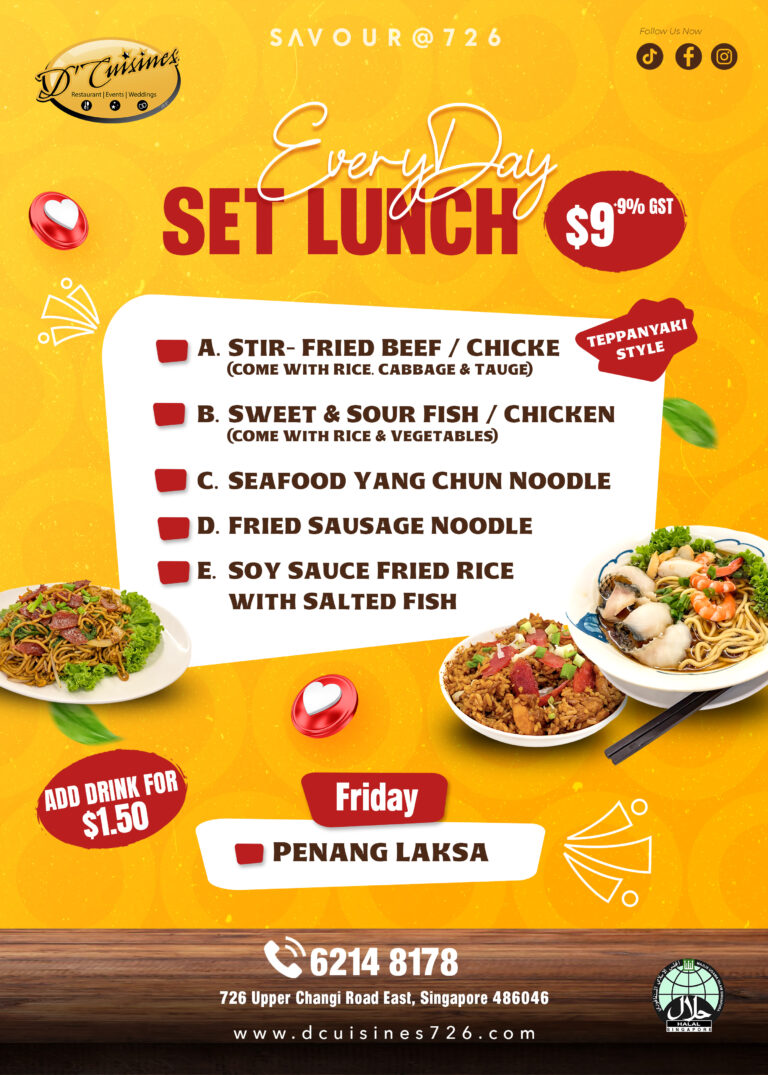 set Lunch Dcuisines Singapore